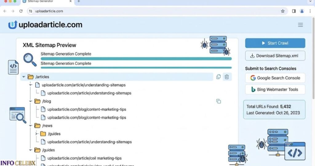 Sitemap Generator UploadArticle.com